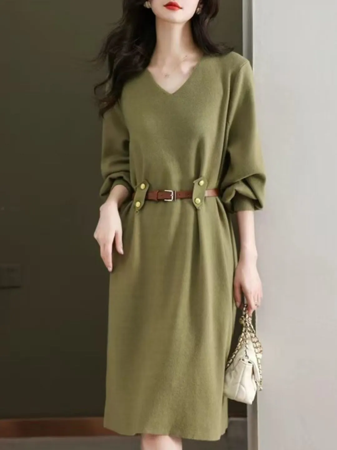 Knitted Mid-Length Dress