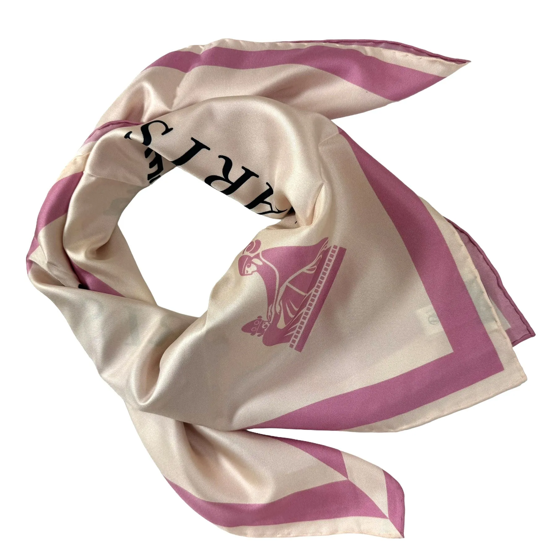 Lanvin Scarf Pink 22 Faubourg S Honore - Twill Silk Square Foulard BLACK FRIDAY SALE