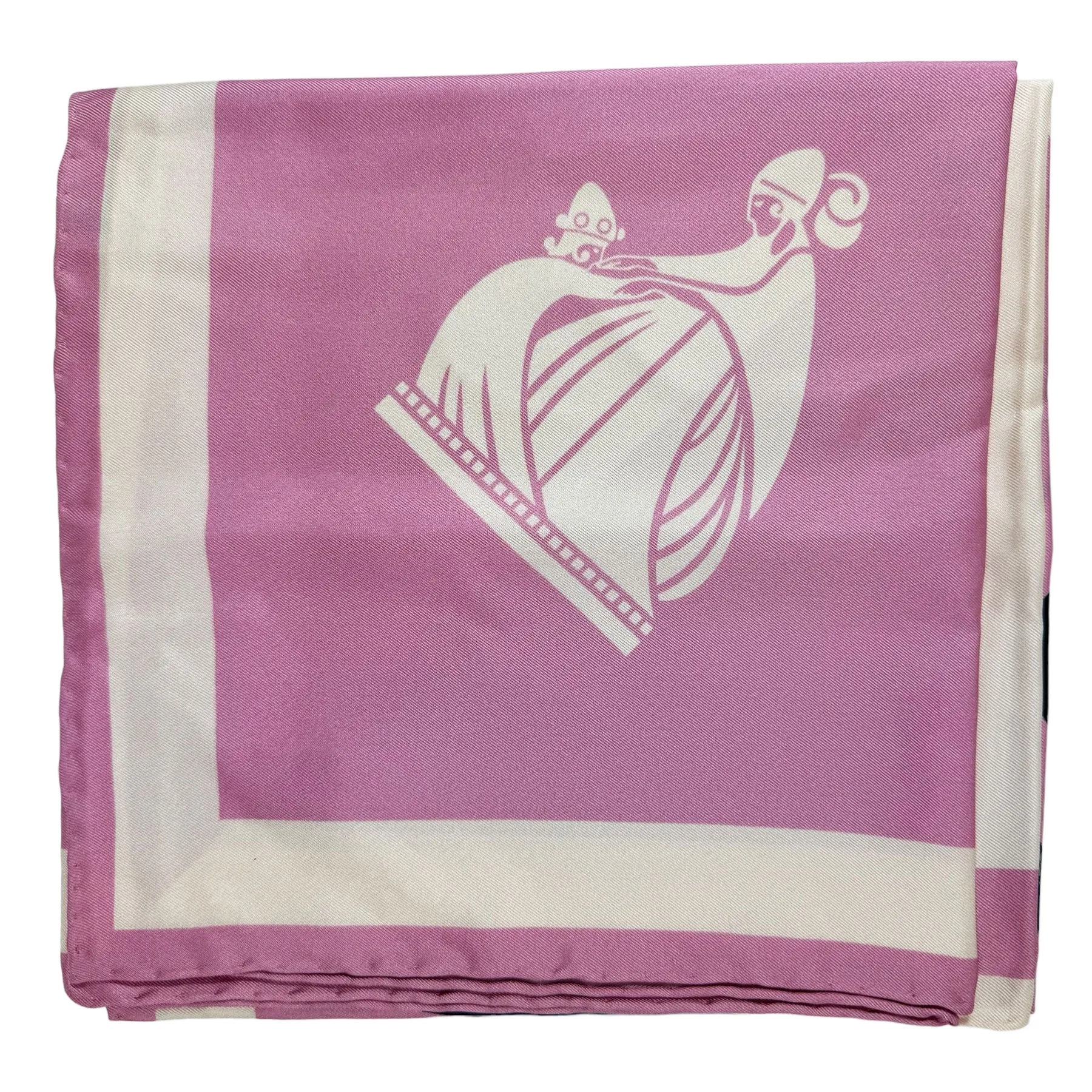 Lanvin Scarf Pink 22 Faubourg S Honore - Twill Silk Square Foulard BLACK FRIDAY SALE