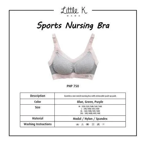 Little K Sports Nursing Bra Blue