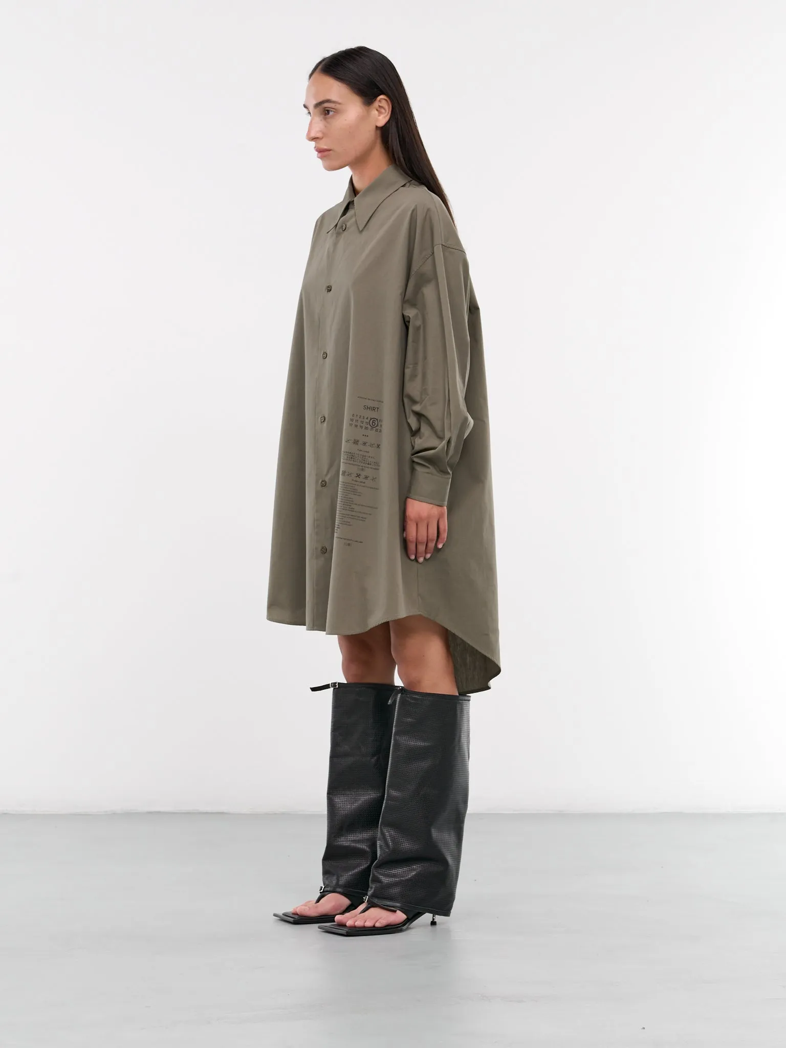 Logo Shirt Dress (S52CT0783-M35152-GREEN)