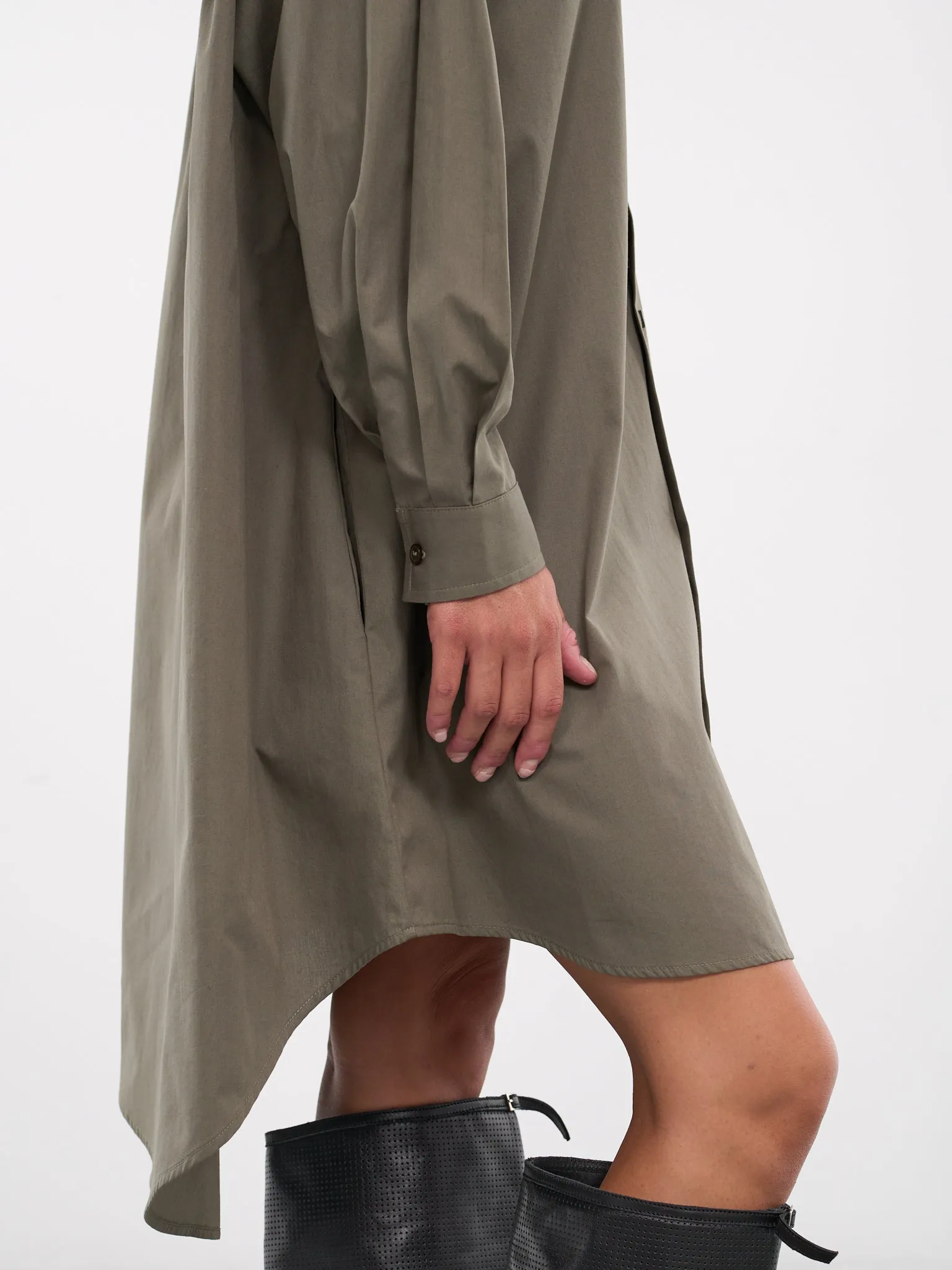 Logo Shirt Dress (S52CT0783-M35152-GREEN)