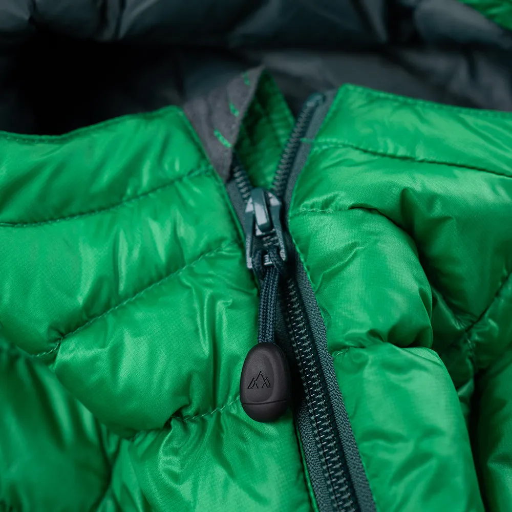 Mens Aktiv Down Hooded Jacket (Green/Pine)