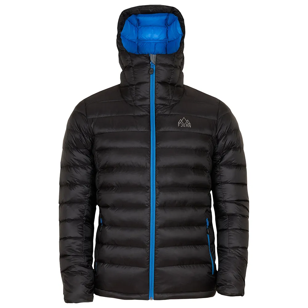 Mens Arktis Down Hooded Jacket (Black/Cobalt)