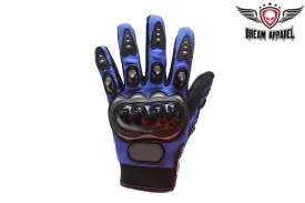 Men's Blue Mesh Racing Gloves