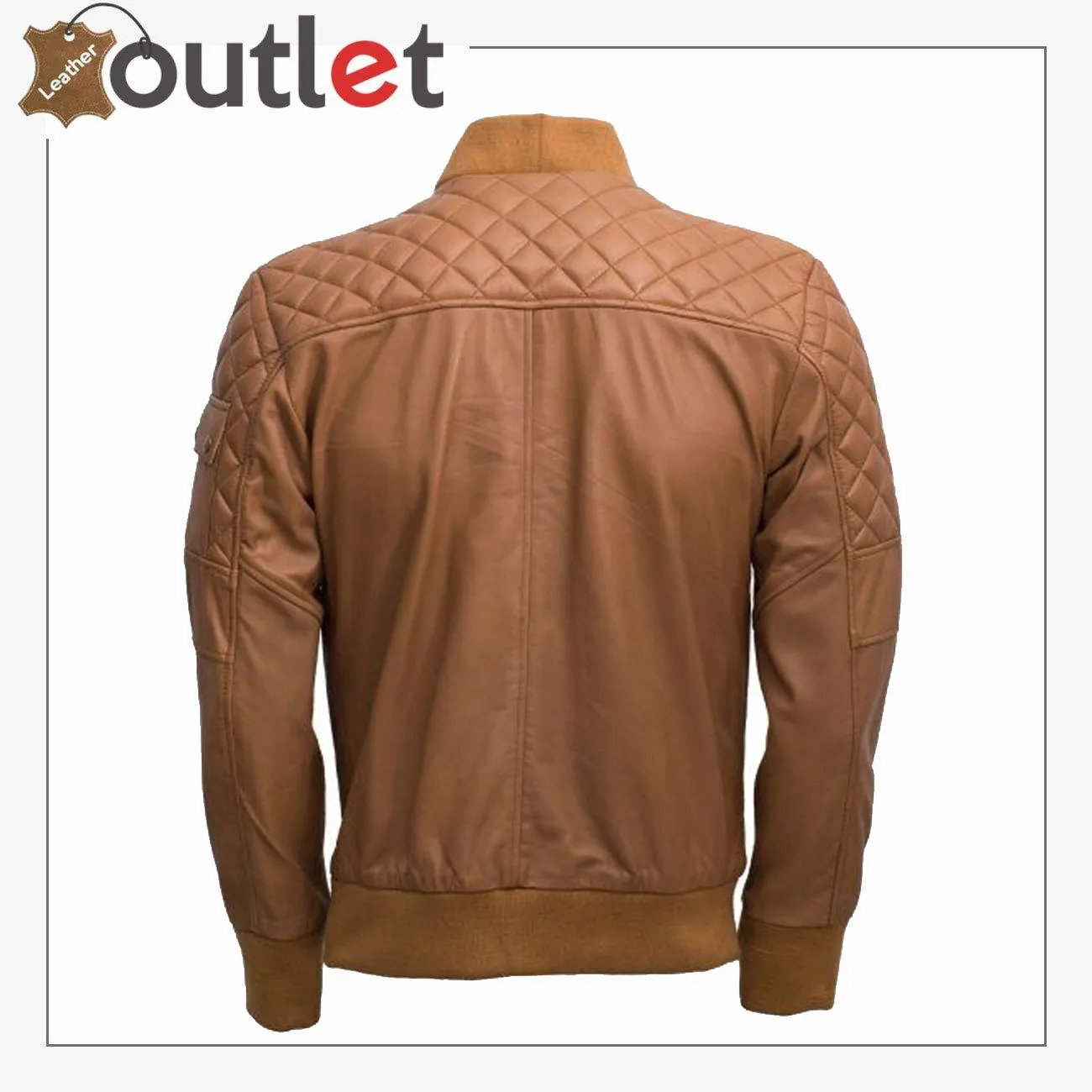 Mens Leather Bomber Jacket