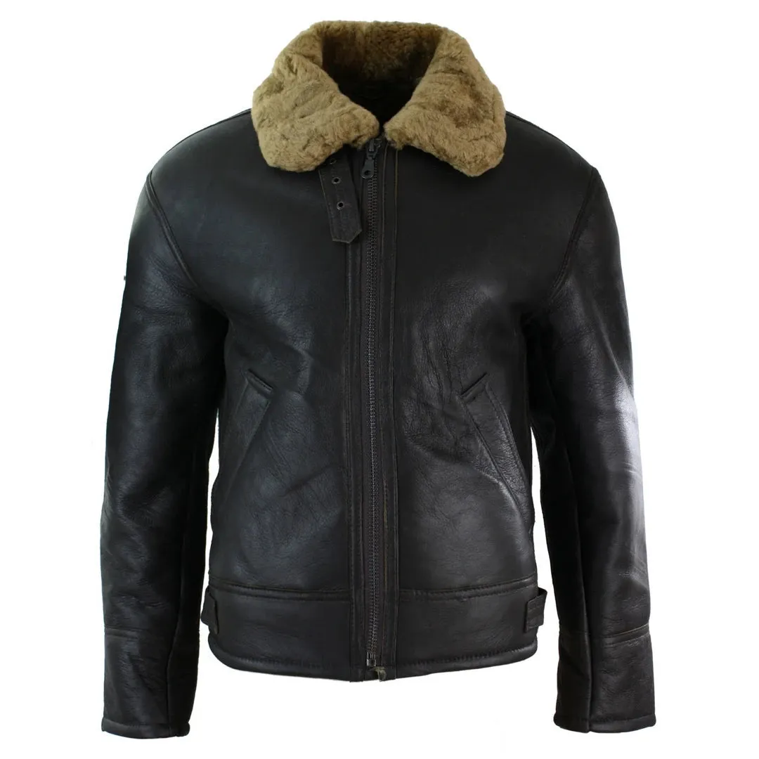 Men's Sherling Sheepskin Original B3 Pilot Winter Jacket