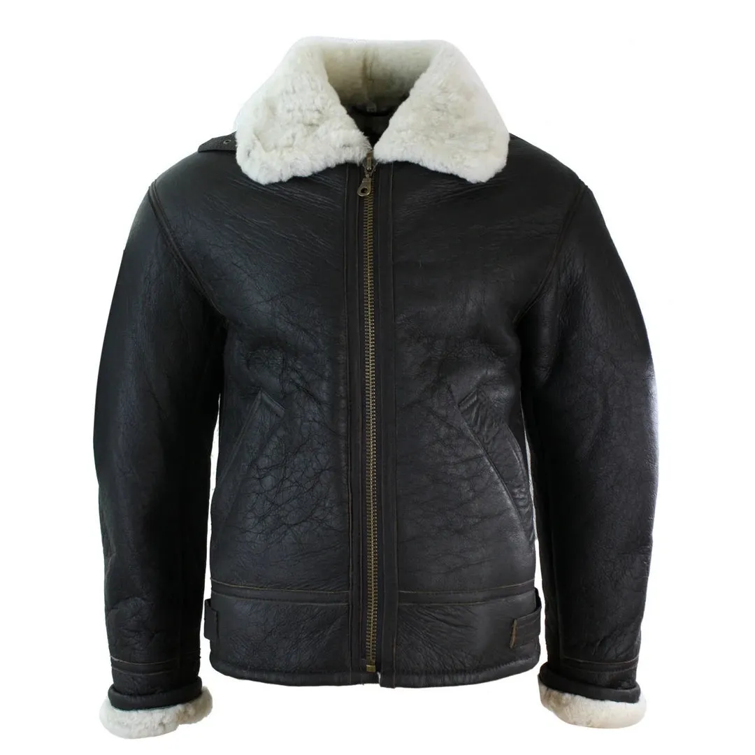 Men's Sherling Sheepskin Original B3 Pilot Winter Jacket