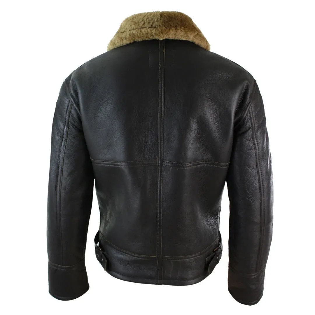 Men's Sherling Sheepskin Original B3 Pilot Winter Jacket