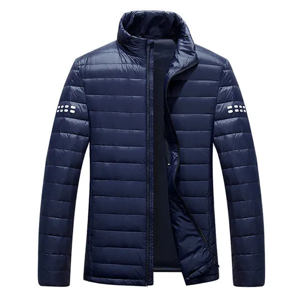 Mens Zip Pocket Printing Lightweight Down Jackets