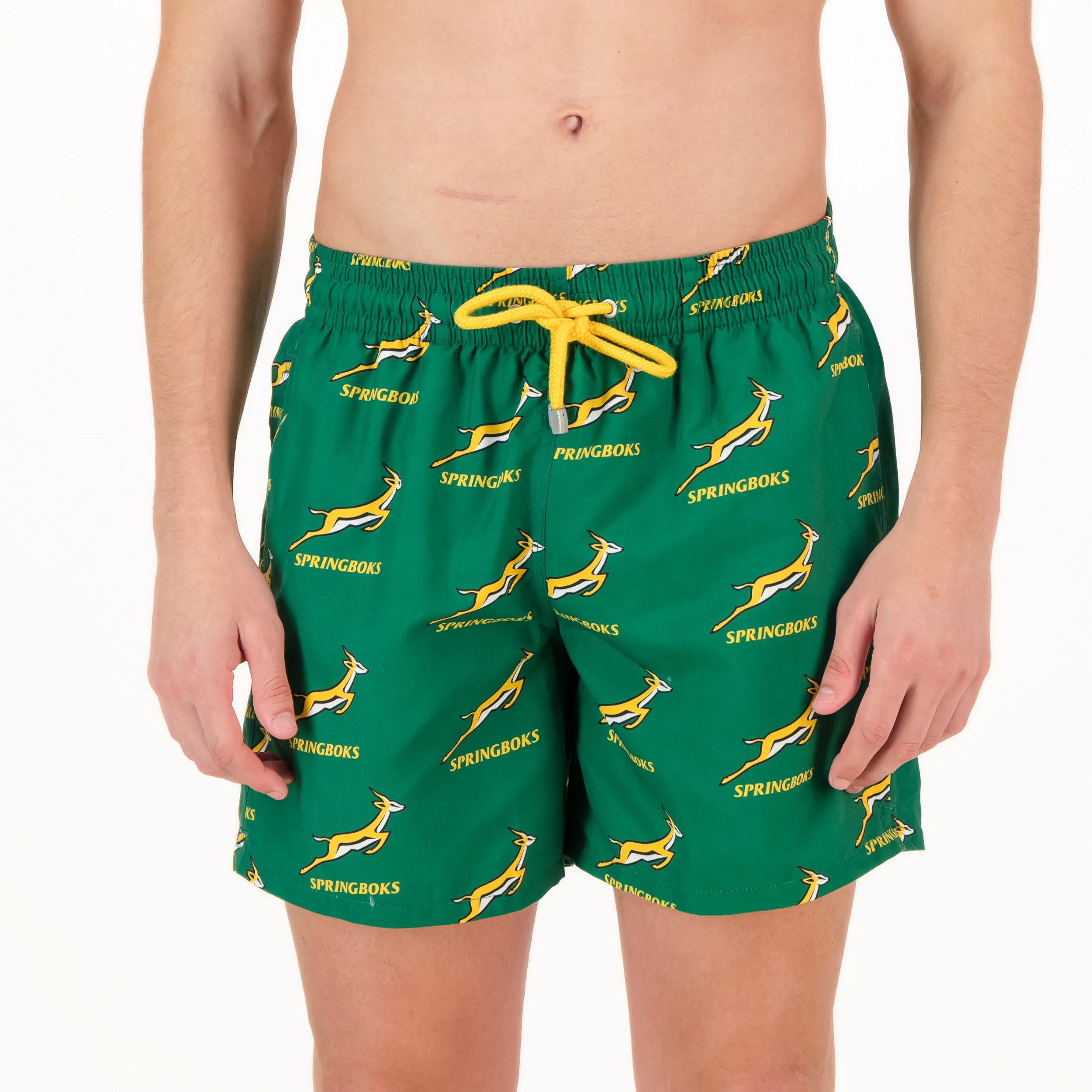 Mid-Length Swim Shorts | SS25 Springbok / Green