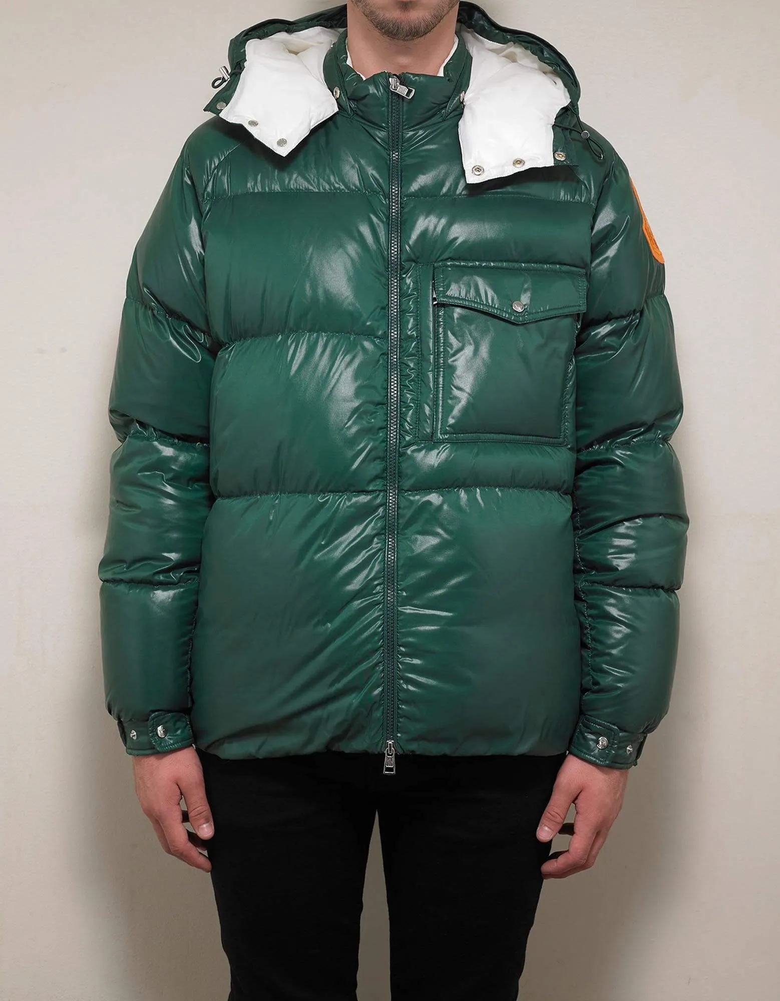 Moncler Barthet Green Nylon Down Jacket