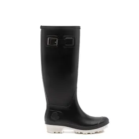 Moncler Black Rubber Hermine Rain Boots 37