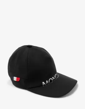 Moncler Black Softshell Logo Baseball Cap