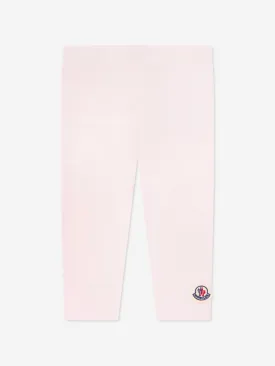 Moncler Enfant Baby Girls Logo Leggings in Pink