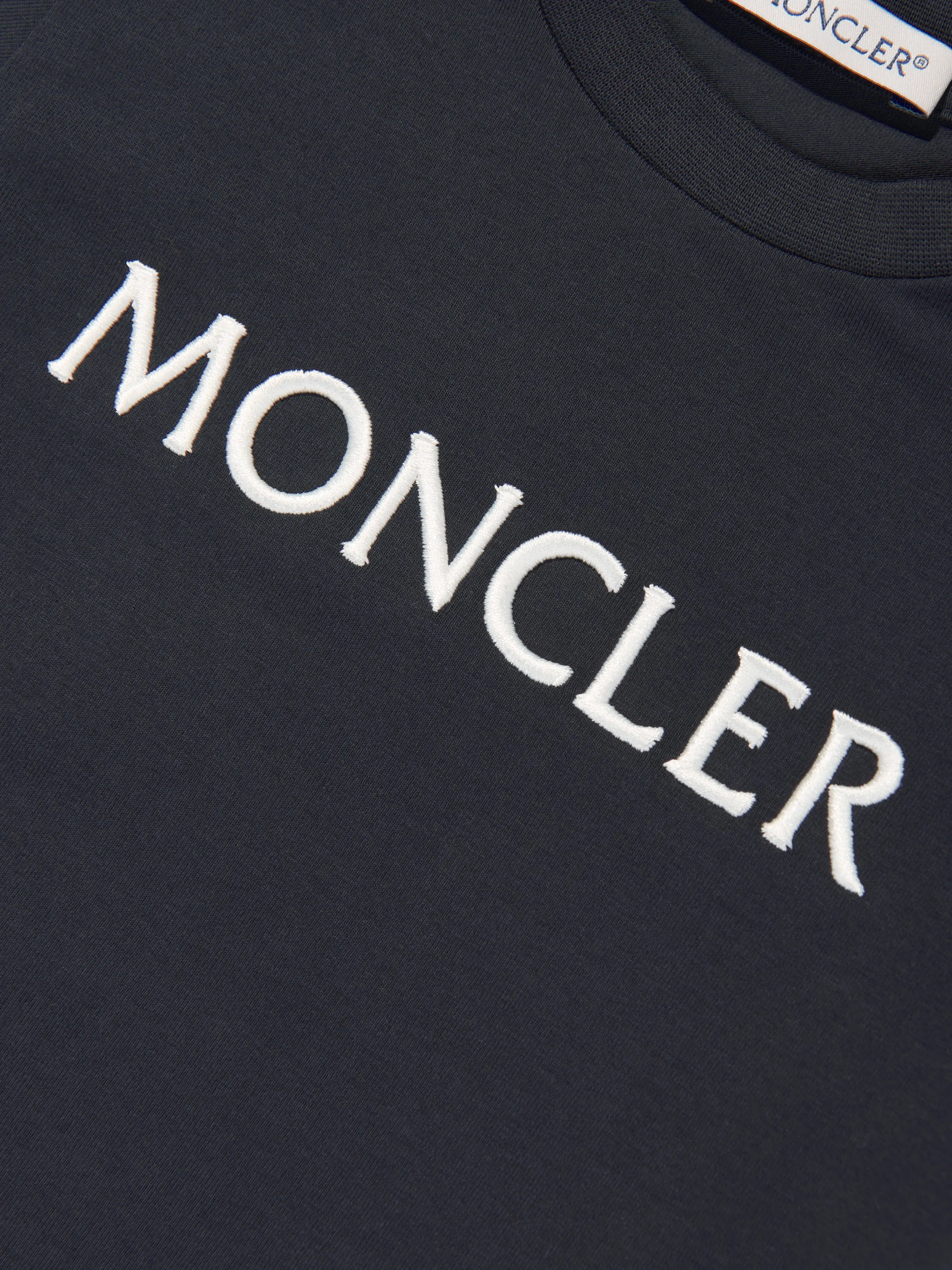 Moncler Enfant Baby Logo T-Shirt in Navy