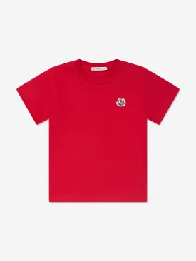 Moncler Enfant Kids Logo T-Shirt in Red