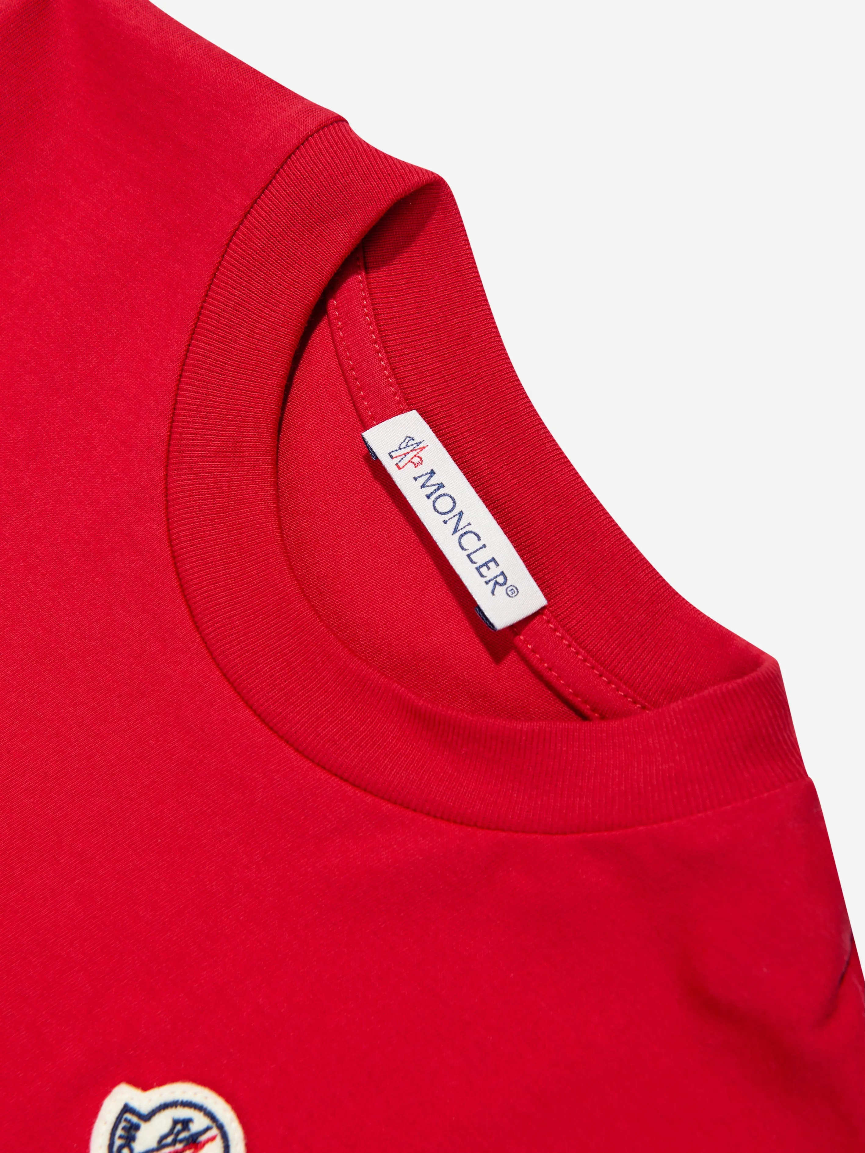 Moncler Enfant Kids Logo T-Shirt in Red