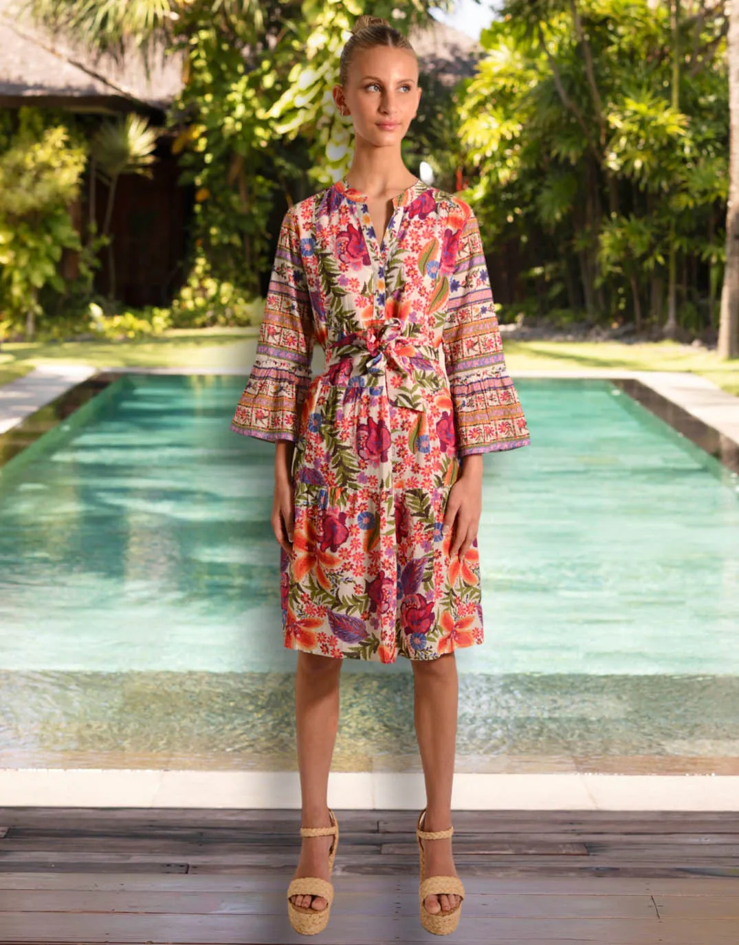 Morocco Midi Dress - Tulleries Print