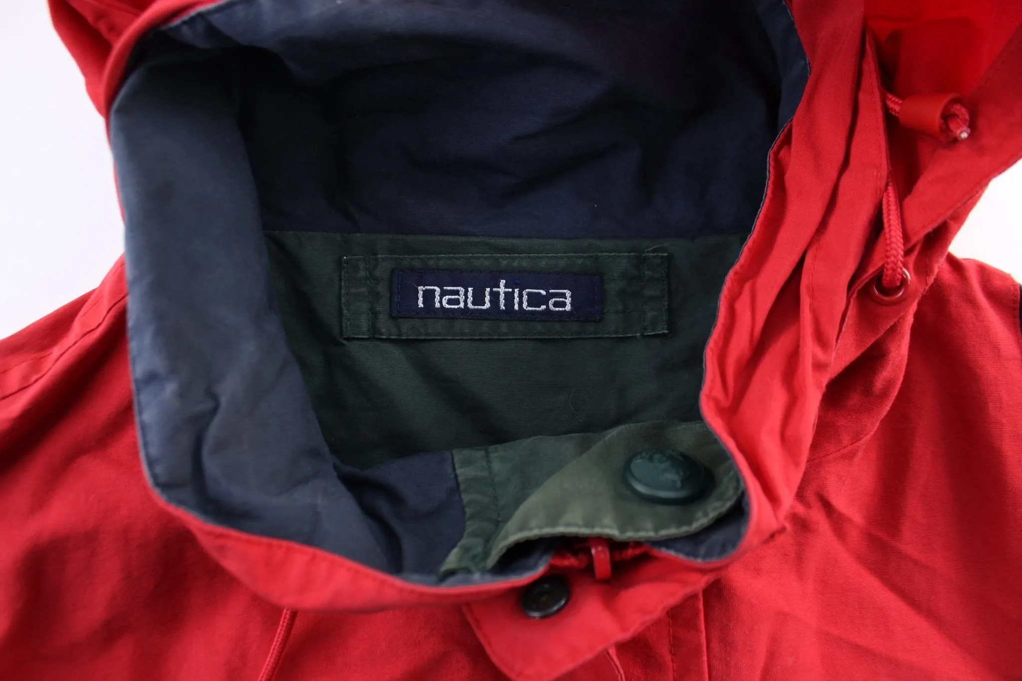 Nautica Embroidered Logo Green Reversible Zip Up Jacket