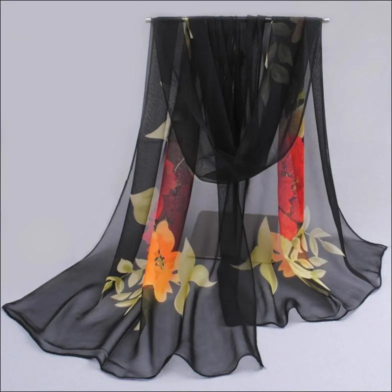 New foulard desigual Spring autumn thin silk scarves chiffon georgette women scarf summer sun hijab headscarf Headband