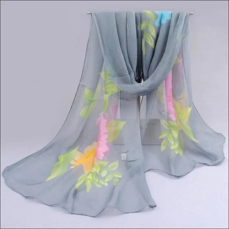 New foulard desigual Spring autumn thin silk scarves chiffon georgette women scarf summer sun hijab headscarf Headband