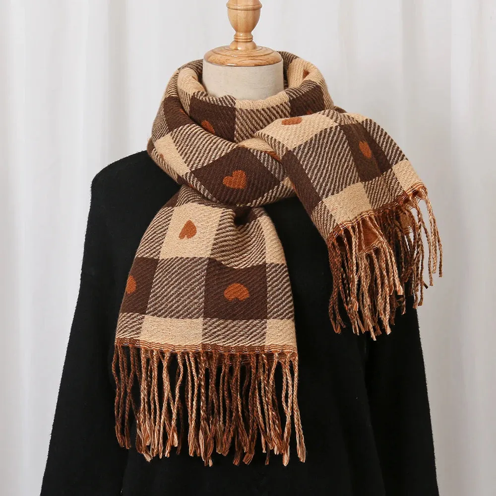 New Luxury Winter Cashmere Design Warm Pashmina Blanket Journey Female Scarf