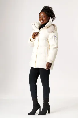 Odelle Vegan Down Jacket | Off White & Linen