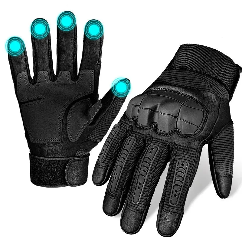 Outdoor sports gloves, mountaineering camping bicycle gloves, men's full set gloves, armored pain ball protective gloves