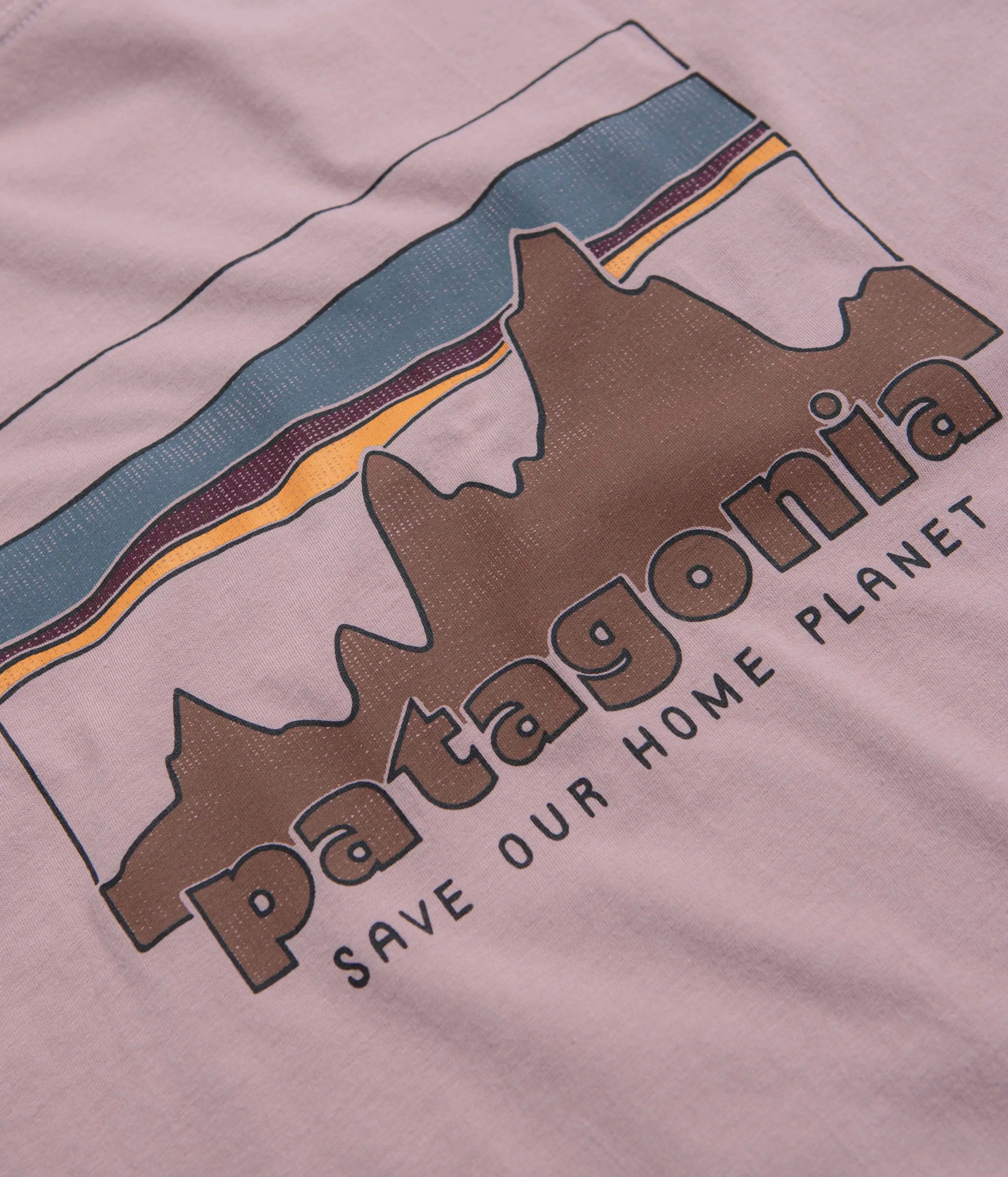 Patagonia 73 Skyline Organic T-Shirt - Stormy Mauve