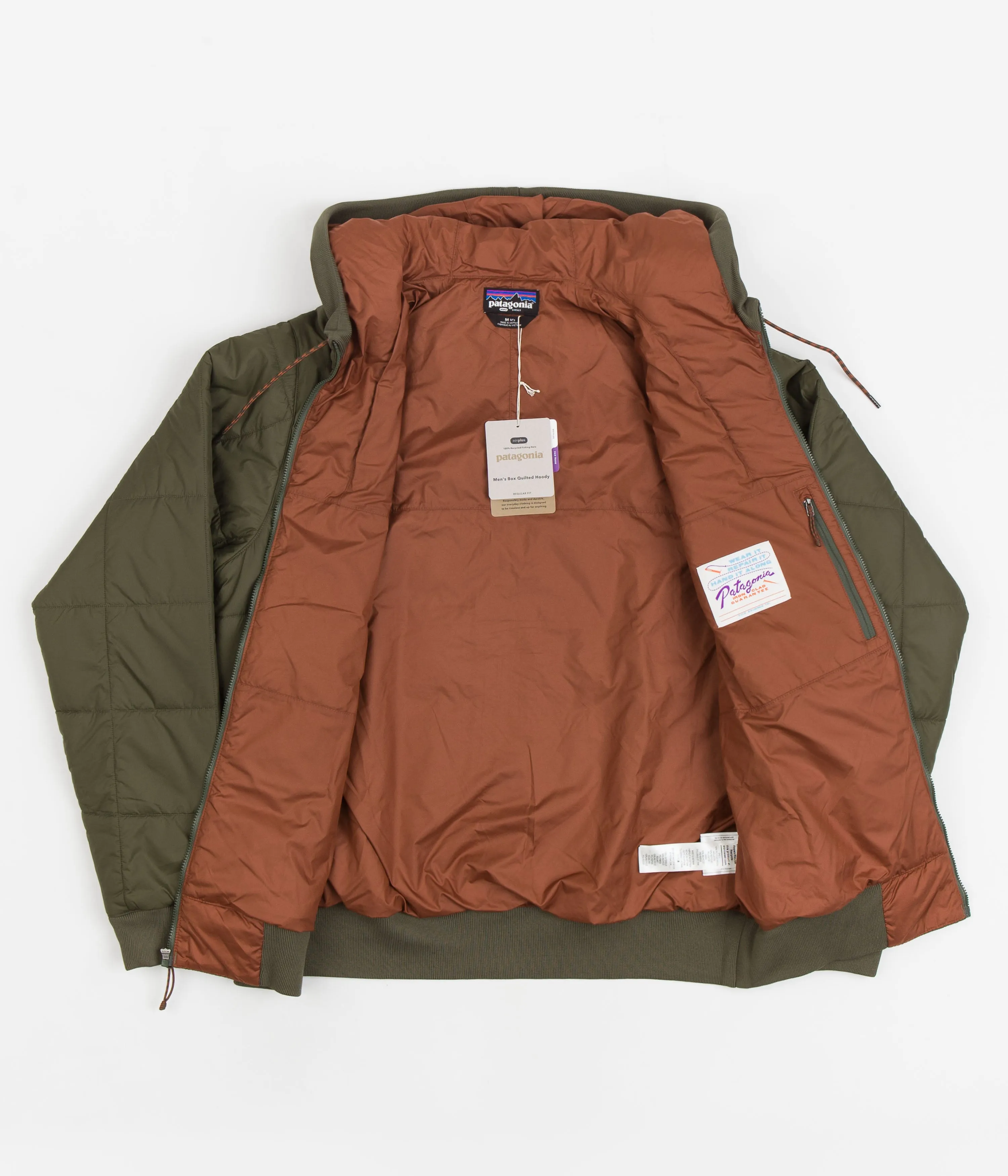 Patagonia Box Quilted Hooded Jacket - Basin Green