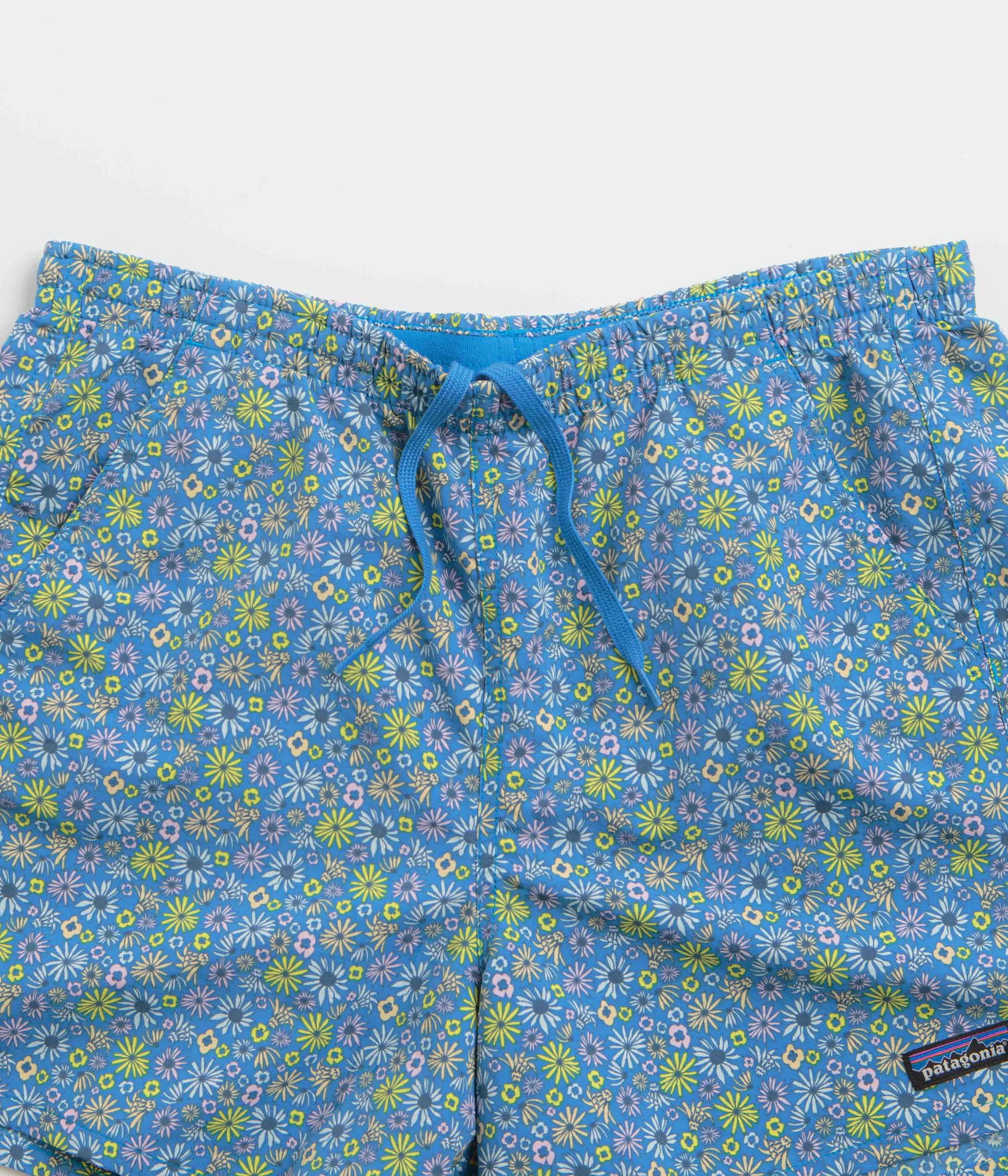 Patagonia Womens Baggies 5" Shorts - Floral Fun: Vessel Blue