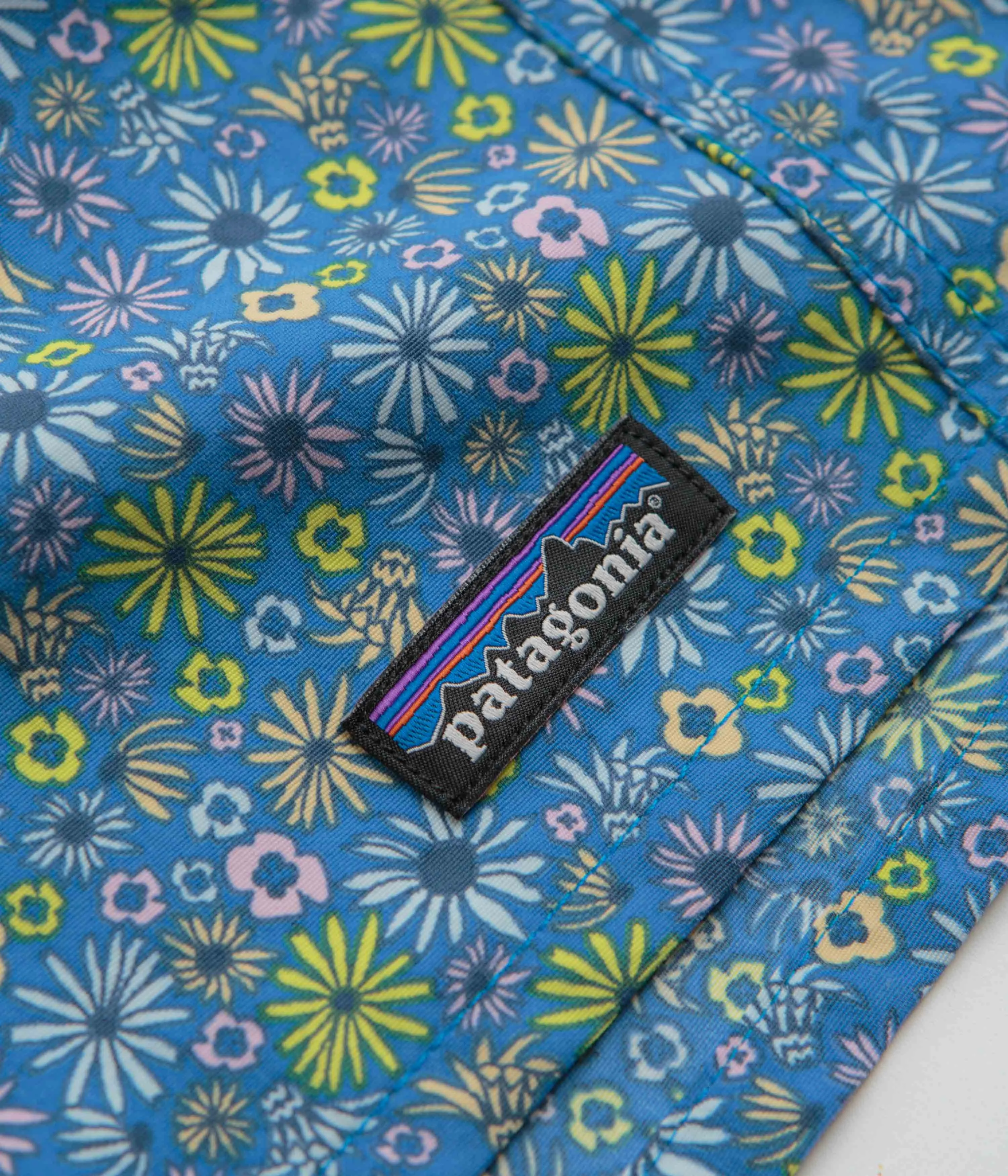 Patagonia Womens Baggies 5" Shorts - Floral Fun: Vessel Blue