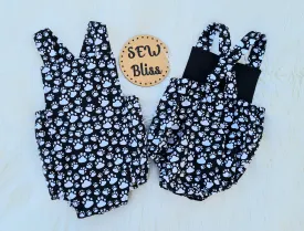 Paw print romper