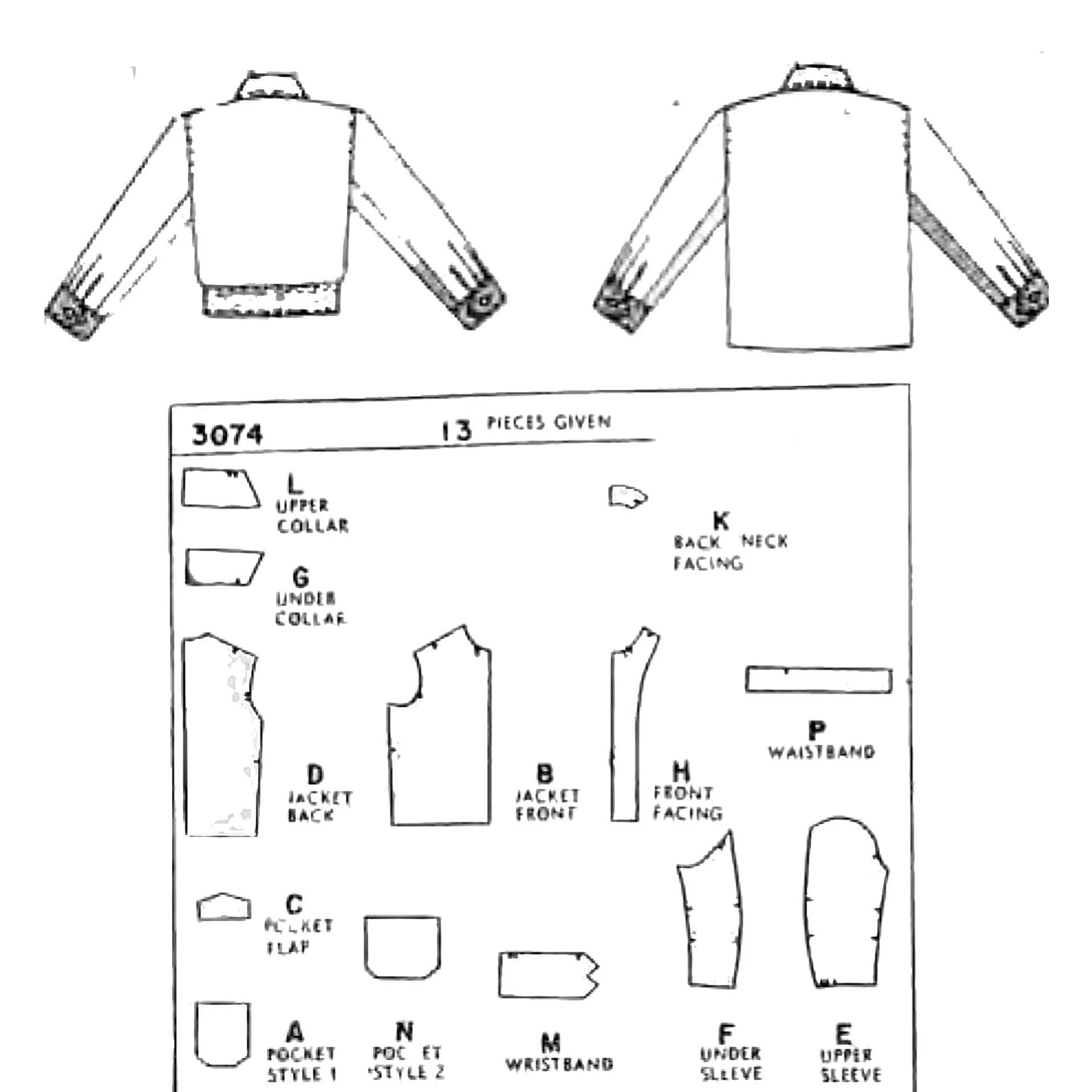 PDF - 1940s Pattern, Men's Lumber/Bomber Jacket- Multi-sizes - Download