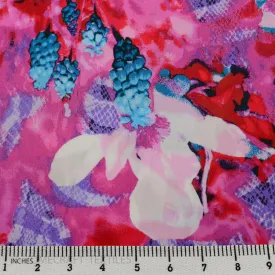 Pink Snakeskin Floral Cotton Print