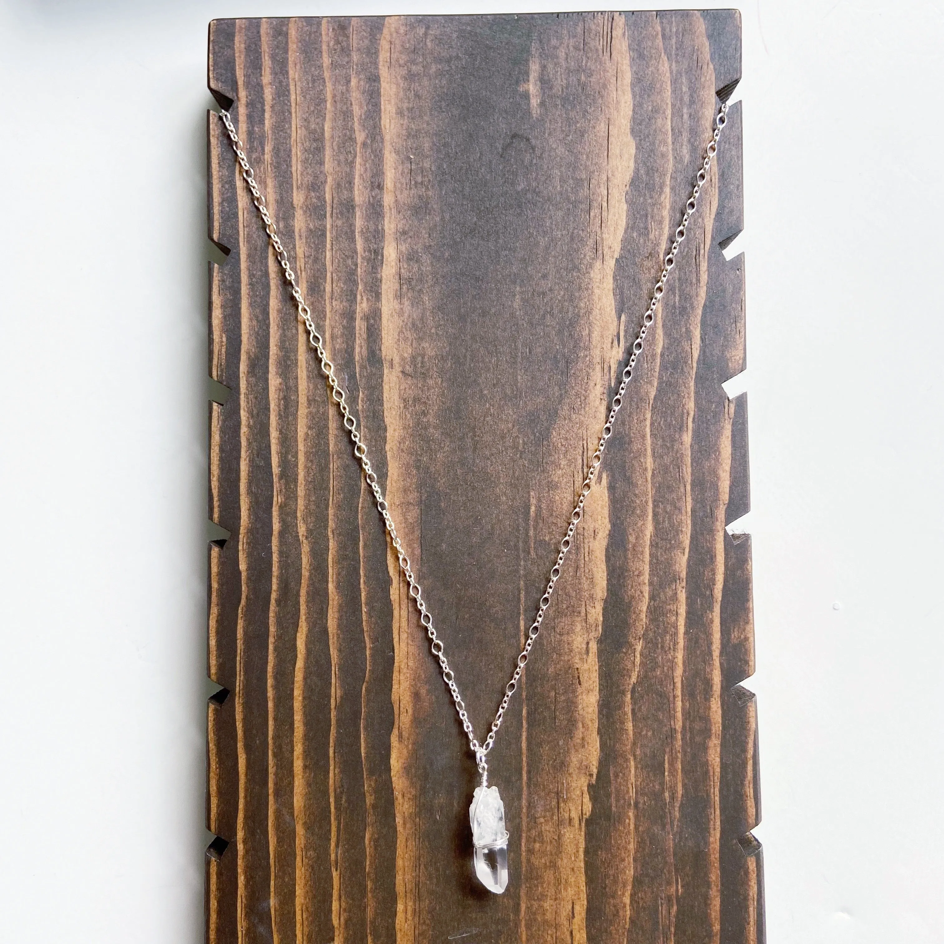 "The Rebel" - Raw Quartz Points Necklace in Silver