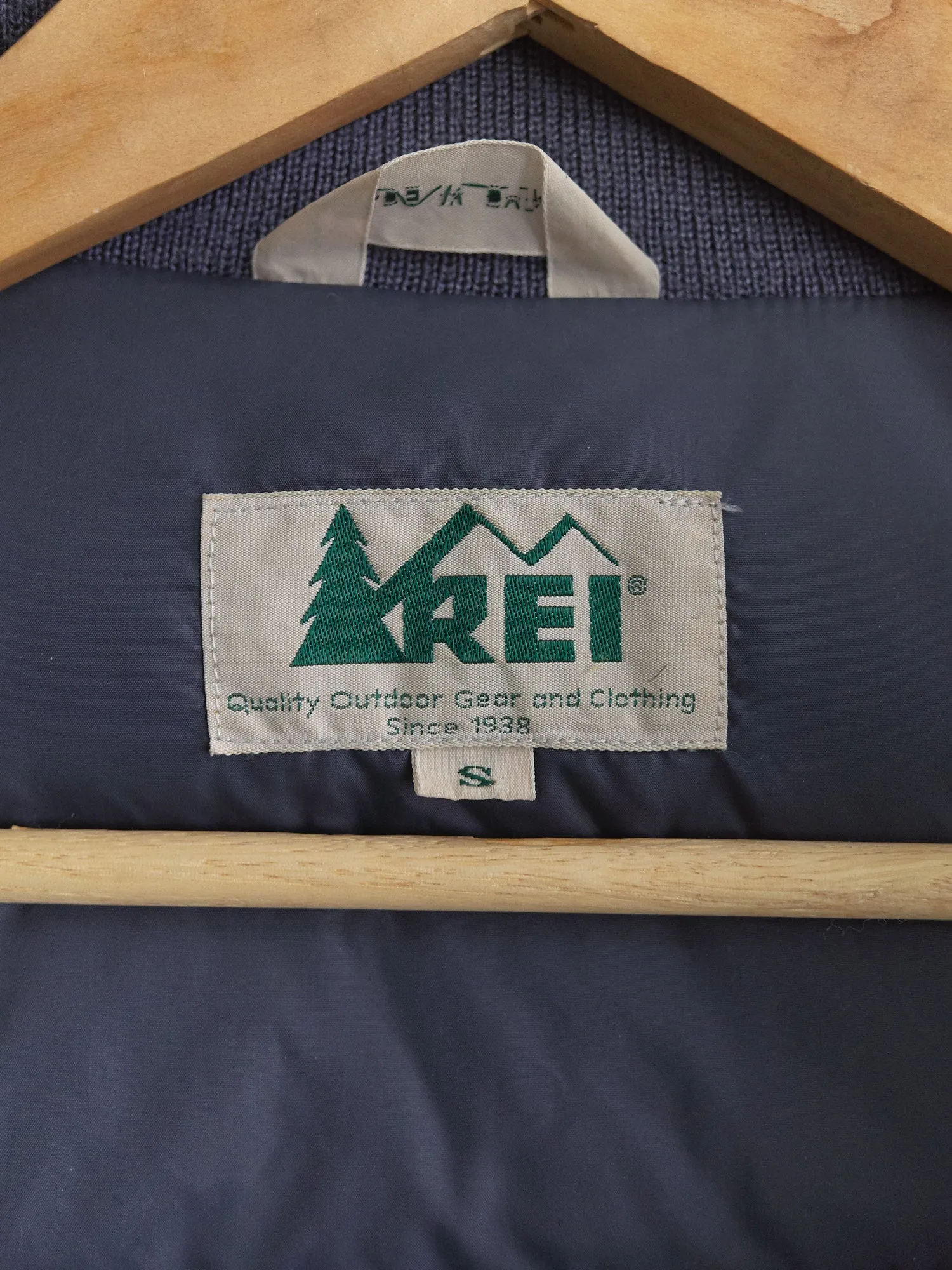 REI 1990s petrol blue nylon down bomber jacket - mens S XS