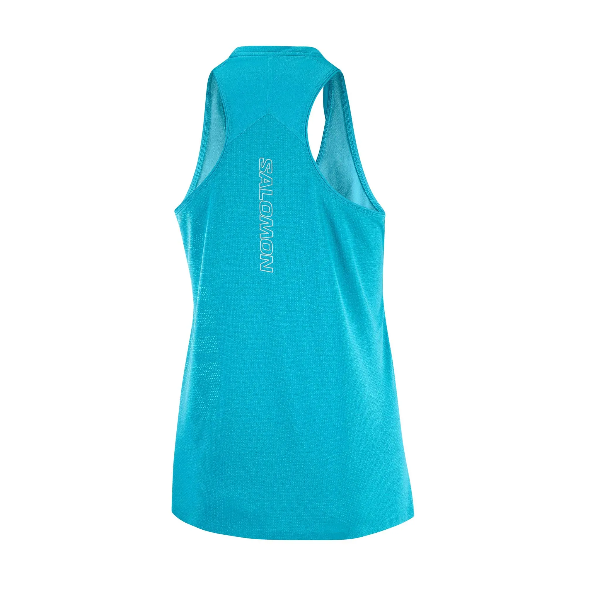 Salomon | Women's Sense Aero GFX Singlet - Tahitian Tide/Peacock Blue