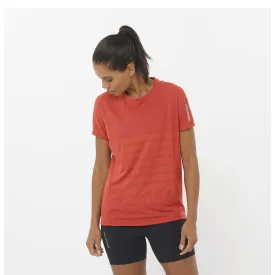 Salomon | Women's Sense Aero Graphic Short Sleeve T-Shirt - Tandoori Spice