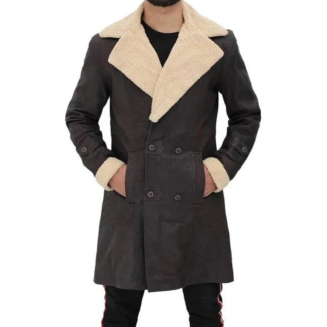 Shearling Leather Coat for Men