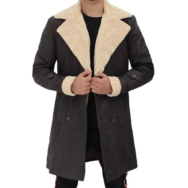 Shearling Leather Coat for Men