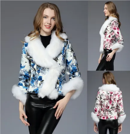 Slim Fit Faux Fur Coat