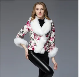 Slim Fit Faux Fur Coat