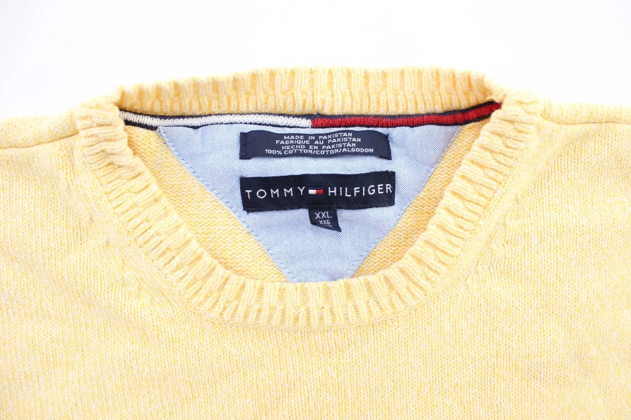 Tommy Hilfiger Embroidered Logo Yellow Sweater