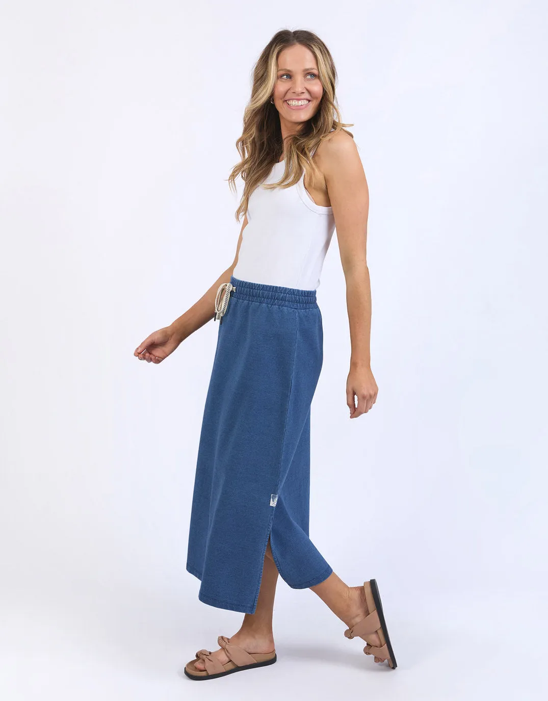 Travel Skirt - Denim Blue