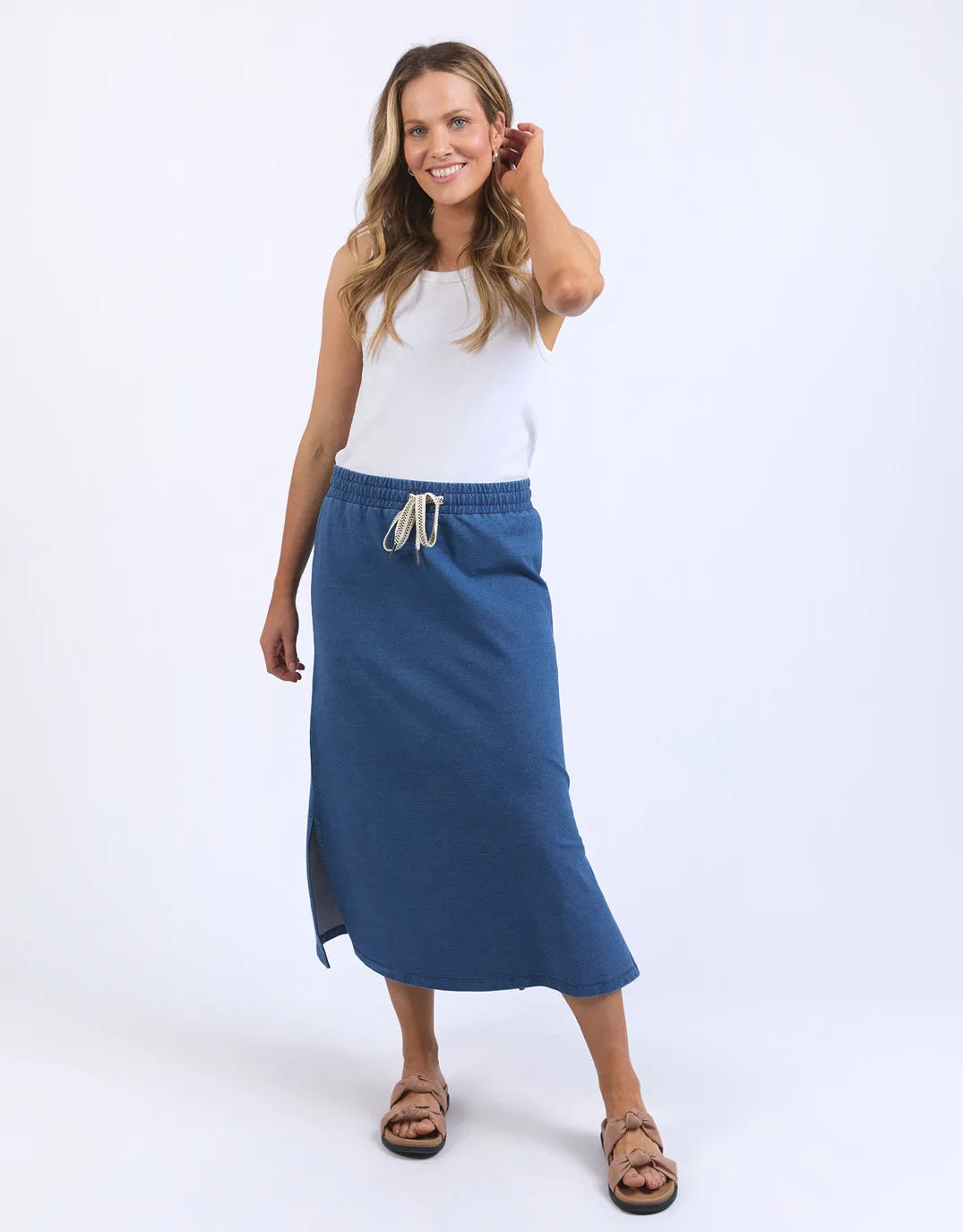 Travel Skirt - Denim Blue