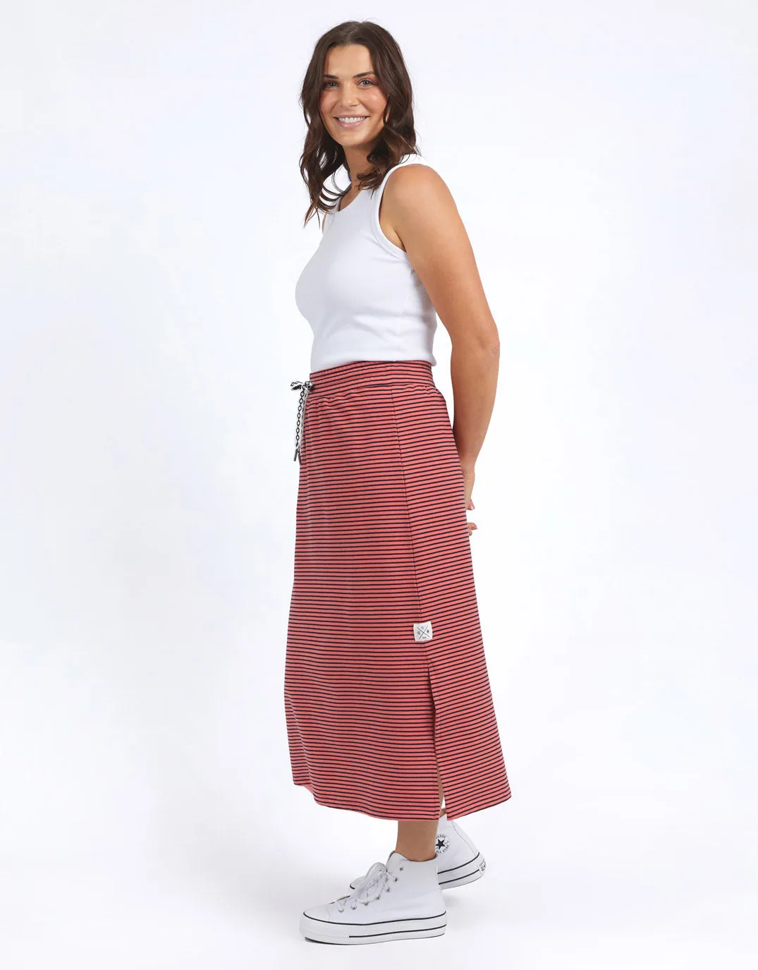 Travel Skirt - Watermelon Crush/Navy Stripe