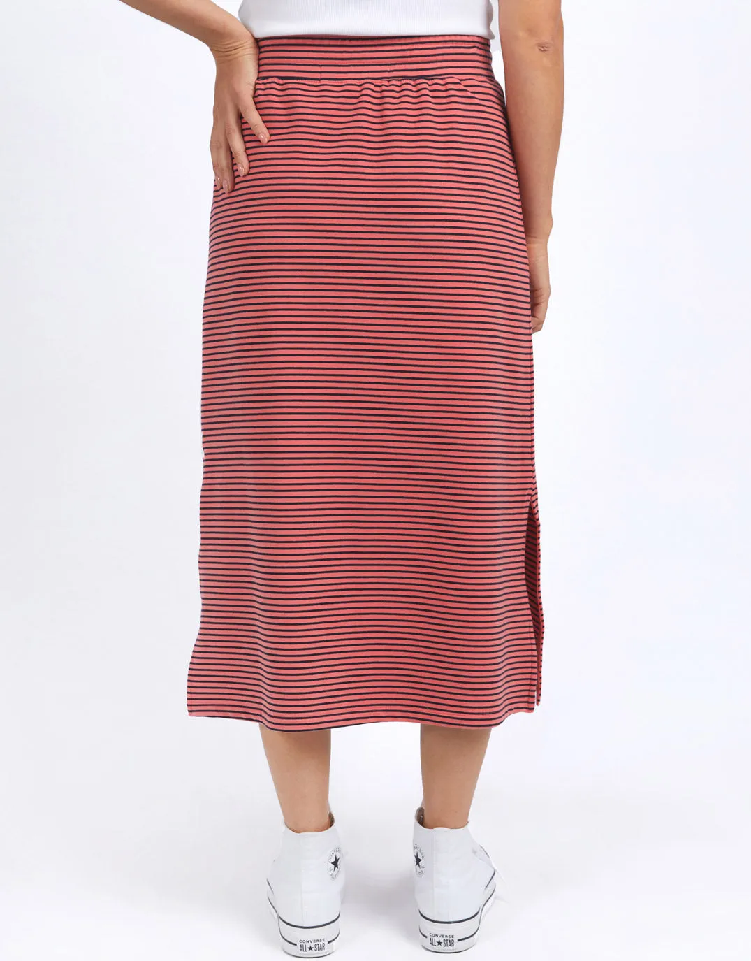 Travel Skirt - Watermelon Crush/Navy Stripe