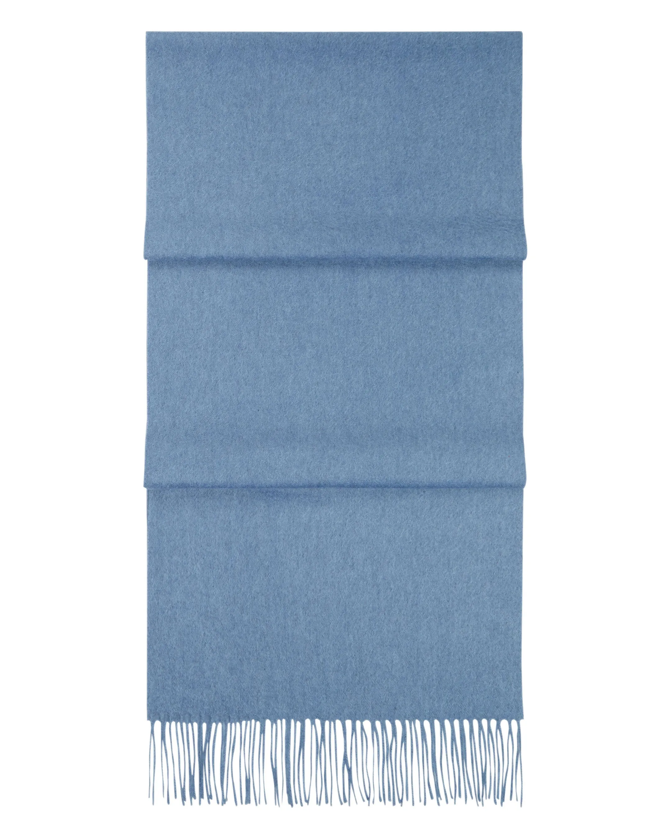 Unisex Large Woven Cashmere Scarf Ocean Blue